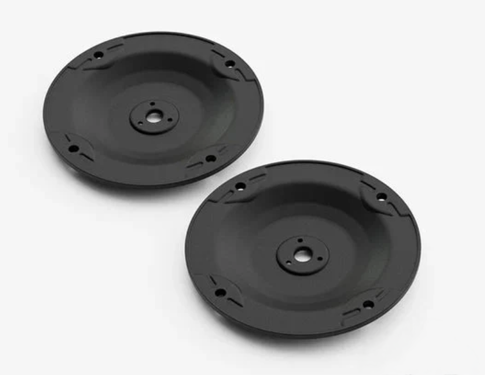 Pair of round Mammotion Luba cutting discs with blade mounting holes and centre hubs, compatible with Luba 1 and Luba 2 robot lawn mowers