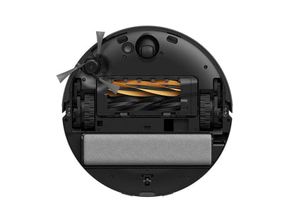 Dreame Aqua10 Ultra Track S robot vacuum cleaner removing stains with 30,000Pa suction and constant hot-water mopping in a modern living room