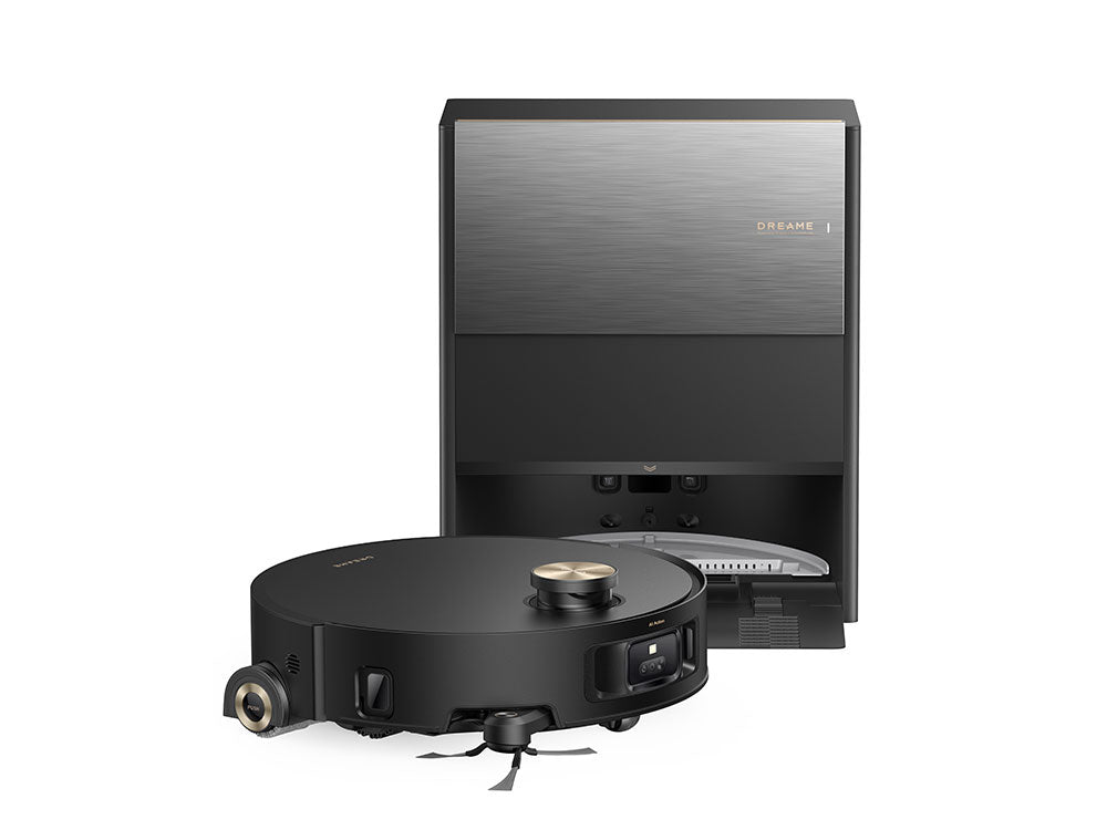 Dreame Aqua10 Roller robot vacuum scrubbing a hard floor with high-speed roller mop and adjustable wetness control