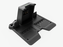 Mammotion Luba charging base with twin charging rails and ground mounting screws, compatible with Luba 1 and Luba 2 robot lawn mowers, not Luba 2X