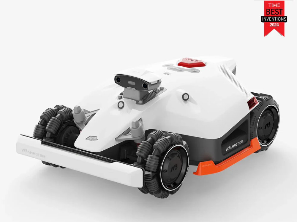 Front view of Luba 2X All-Wheel-Drive Robot Mower for upto 10000m² Lawns