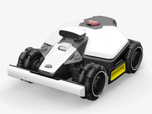 Front view of Luba Mini AWD Wireless Robot Mower for Steep 80% Slopes