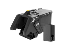 Mammotion Yuka Sweeper + Battery Kit showing rear sweeper unit, 22 L collection bag, counterweight and extra 4.5 Ah battery mounted on a Yuka robot mower