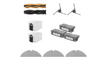 Dreame D20 Pro Plus complete accessories kit — side brushes, HEPA filters, mop pads, dust bags and roller brush